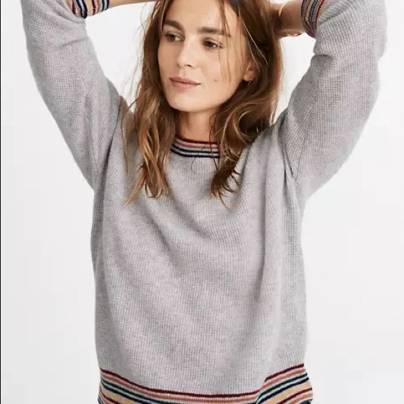 Madewell gray oversized Cashmere Sweater - Picture 3 of 11